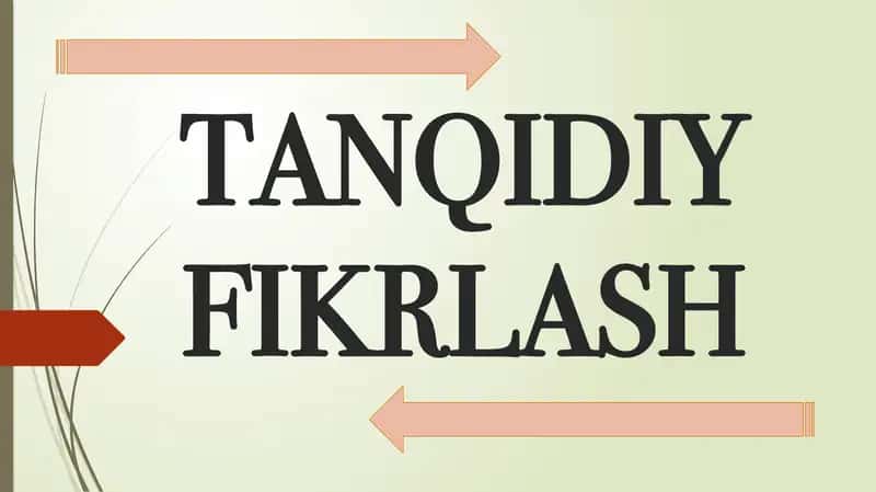 Tanqidiy Fikrlash 1