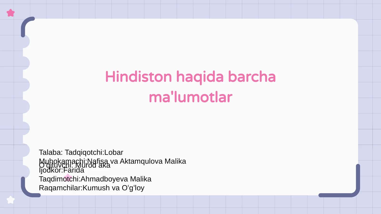 Hindiston haqida barcha ma'lumotlar 1