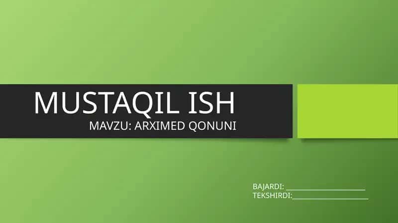 ARXIMED QONUNI 1