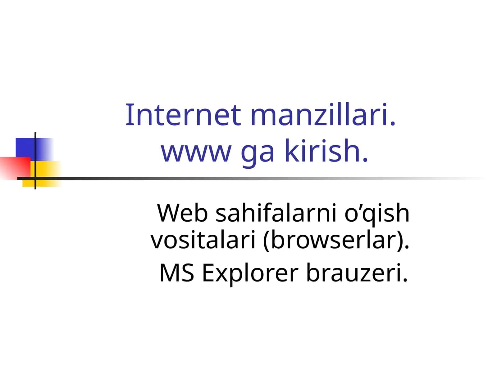 Internet arxitеkturasi 1