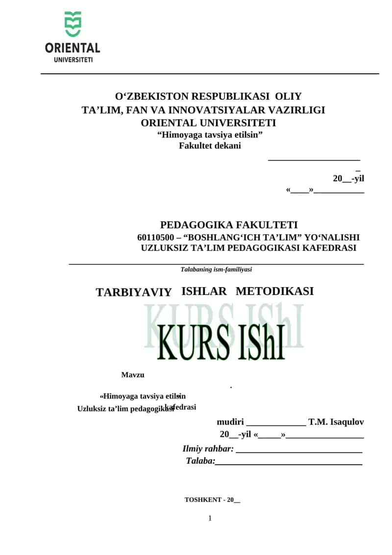 Uzluksiz ta’lim pedagogikasi kafedrasi 1