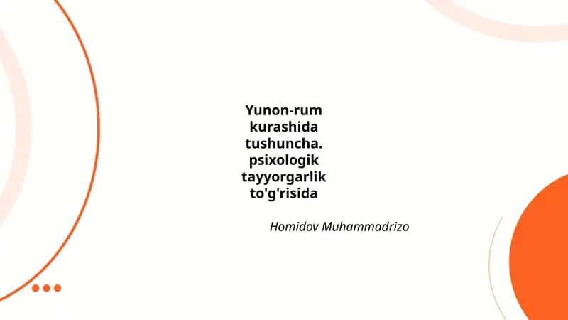 Yunon-rum kurashida tushuncha 1