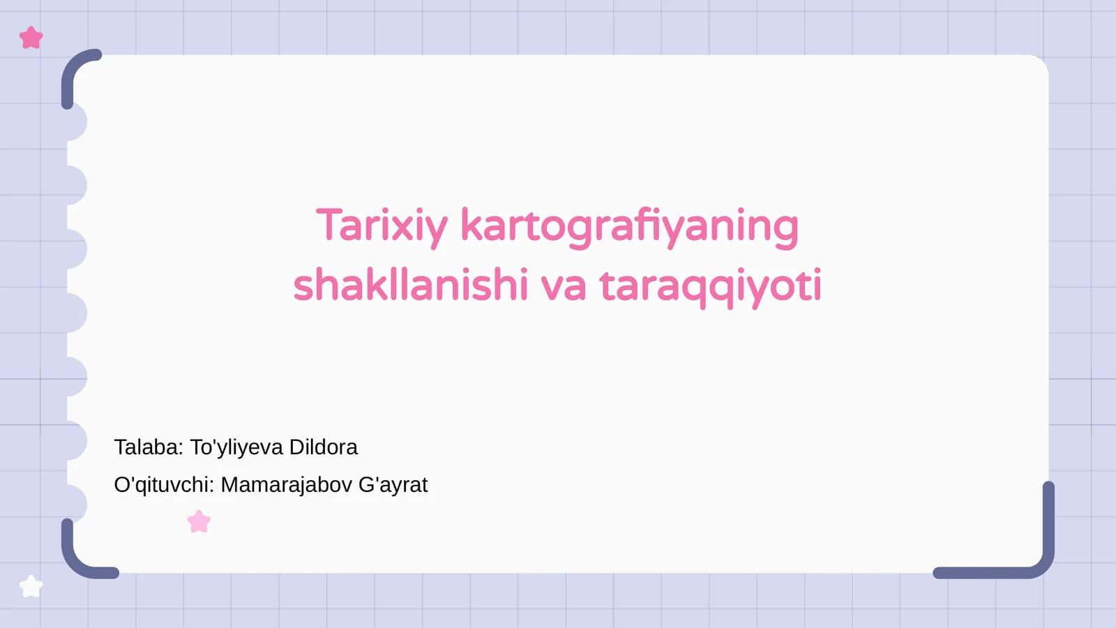 Tarixiy kartografiyaning shakllanishi va taraqqiyoti 1