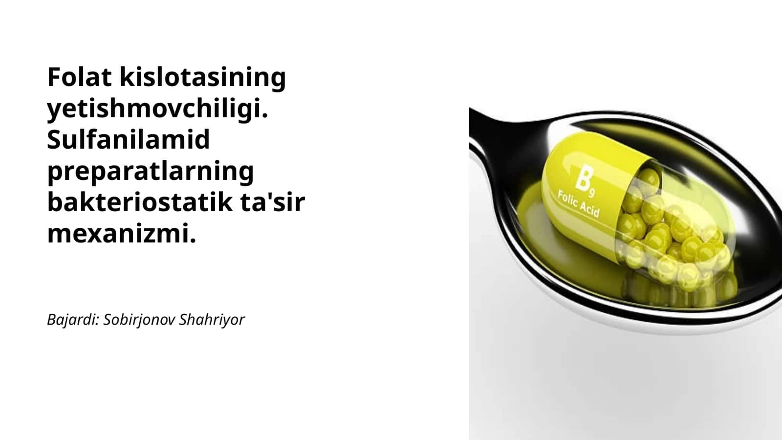 Folat kislotasining yetishmovchiligi 1