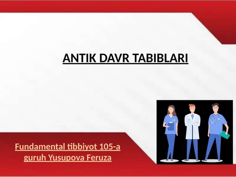 ANTIK DAVR TABIBLARI 1