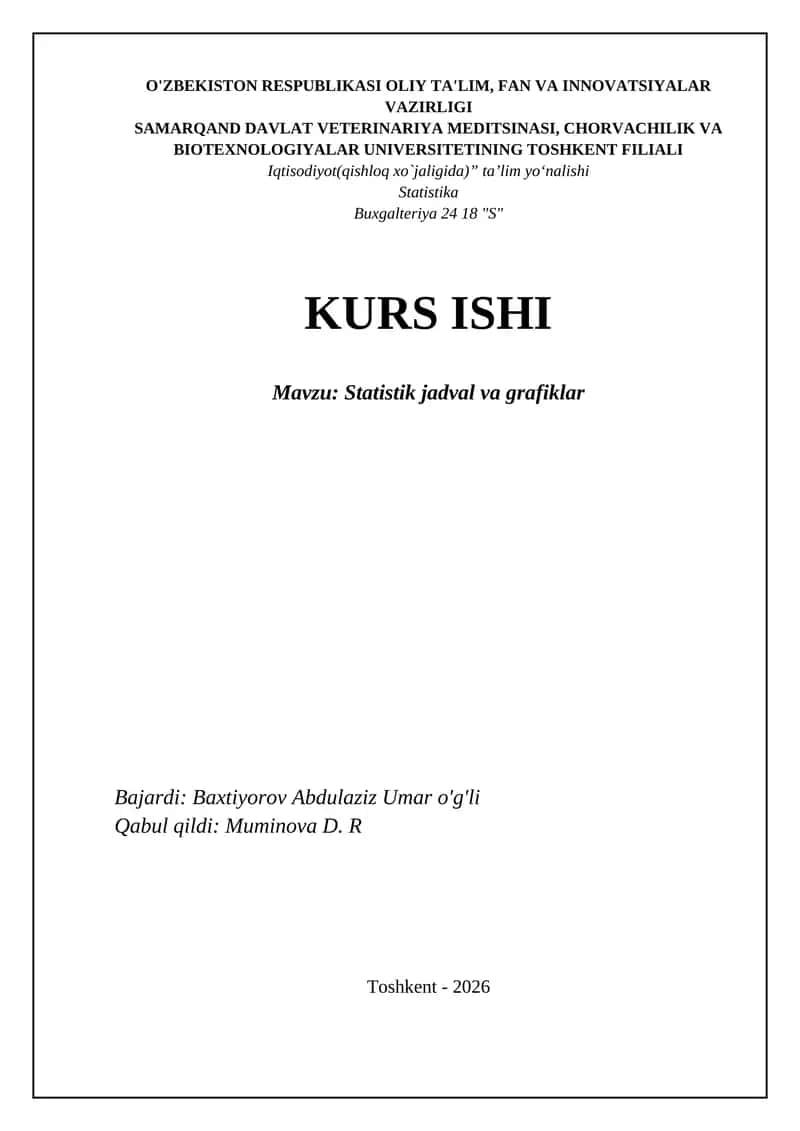 Statistik jadval va grafiklar 1
