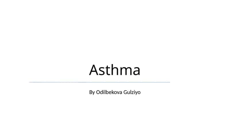 Asthma 1