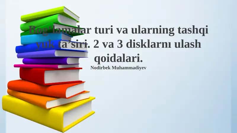 Ulanish turlari va tashqi yuklarning ta'siri 1