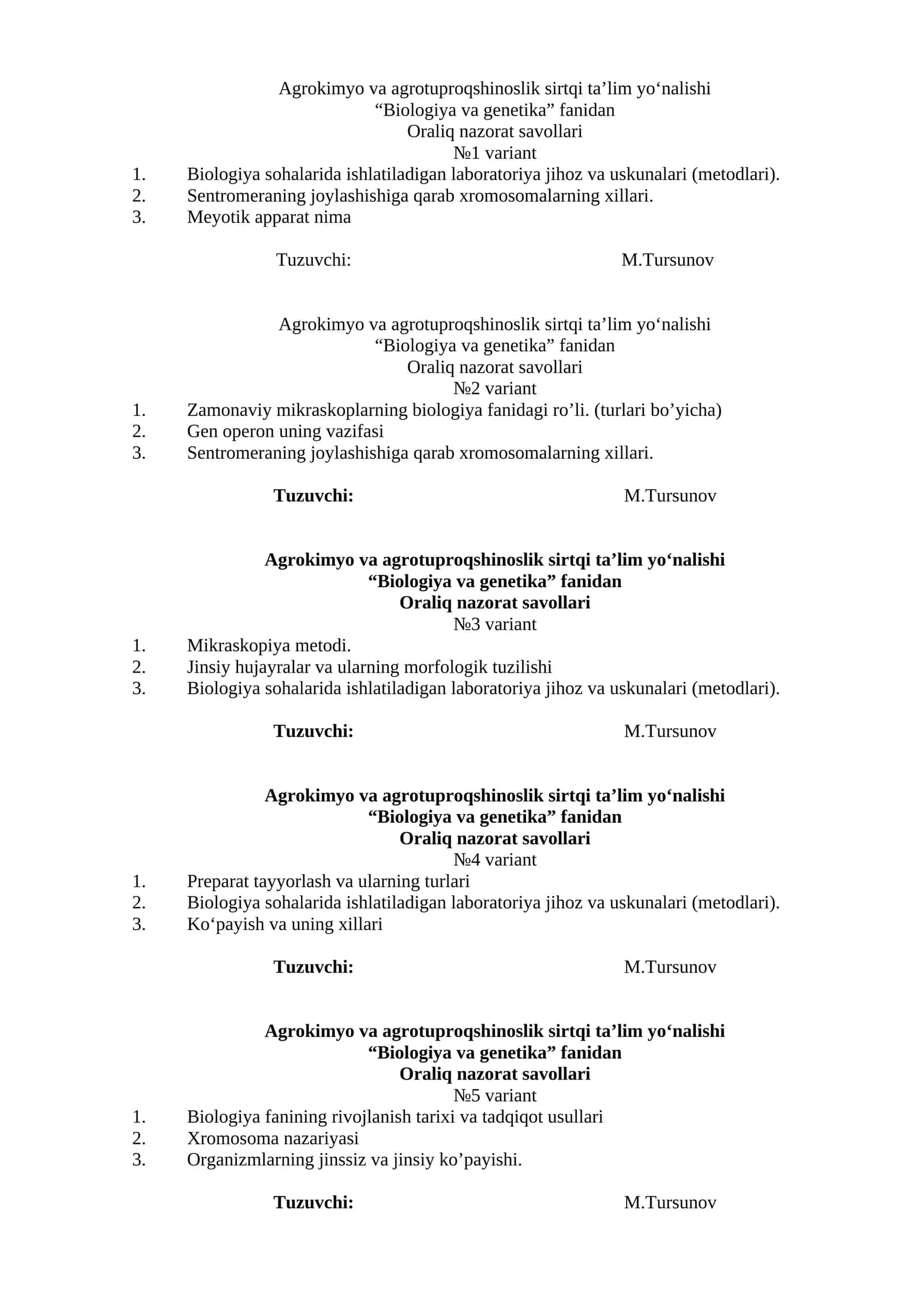 Oraliq nazorat savollari 1