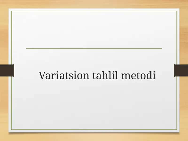 Variatsiontahlilmetodi 1