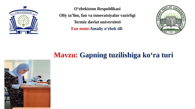 Gapning tuzilishiga ko‘ra turi 1