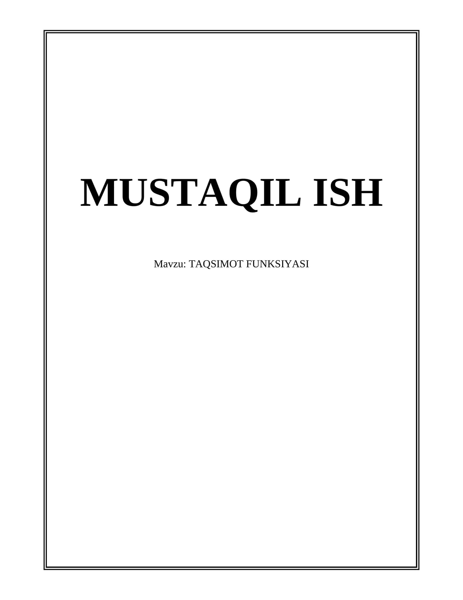 TAQSIMOT FUNKSIYASI 1