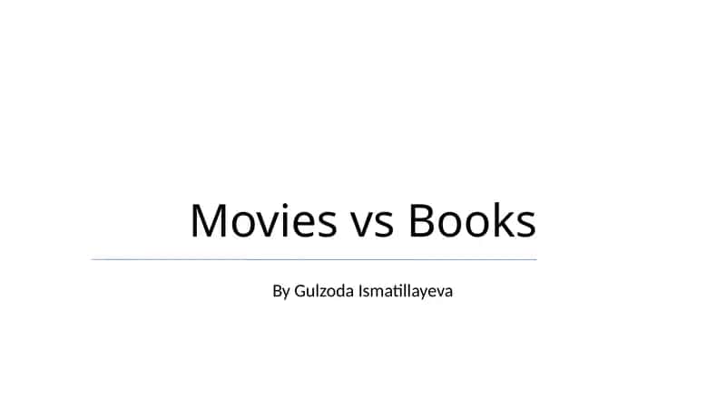 Movies vs Books 1