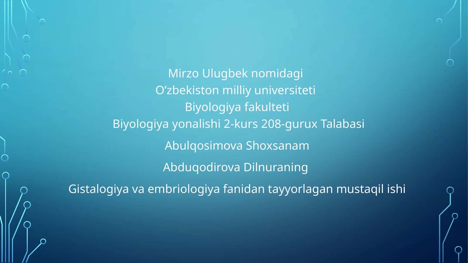 Epiteliy to'qimalari 1