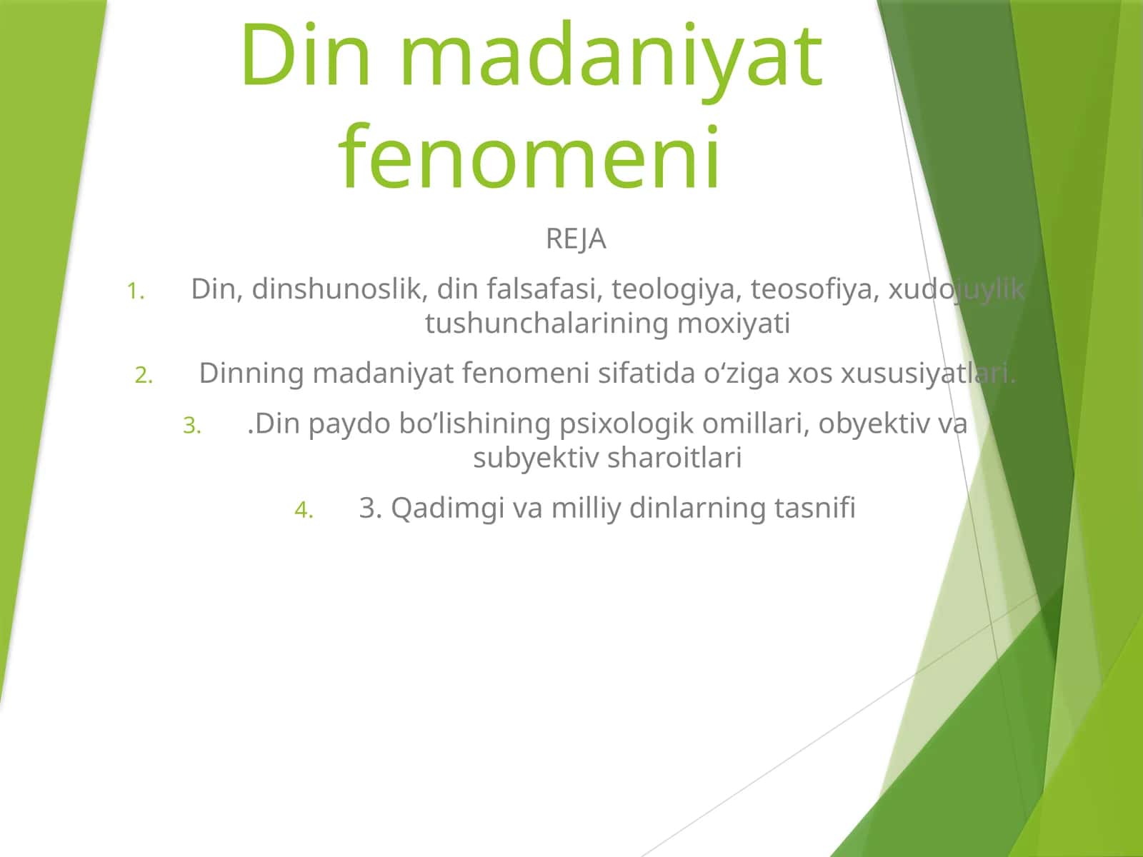 Din madaniyat fenomeni 1