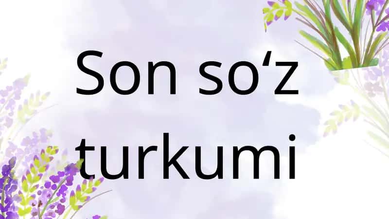 Son soʻz turkumi 1