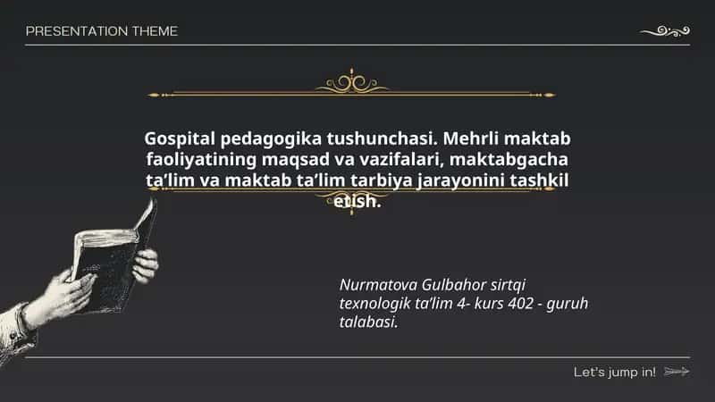 Gospital pedagogika tushunchasi 1