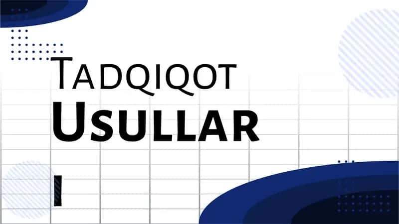 Tadqiqot usullari faniga kirish 1