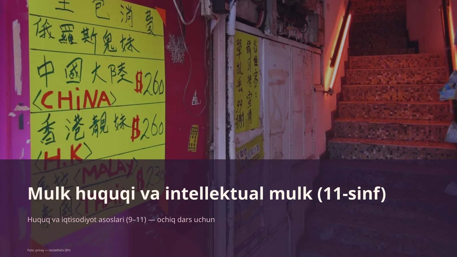 Mulk huquqi va intellektual mulk (11-sinf) 1