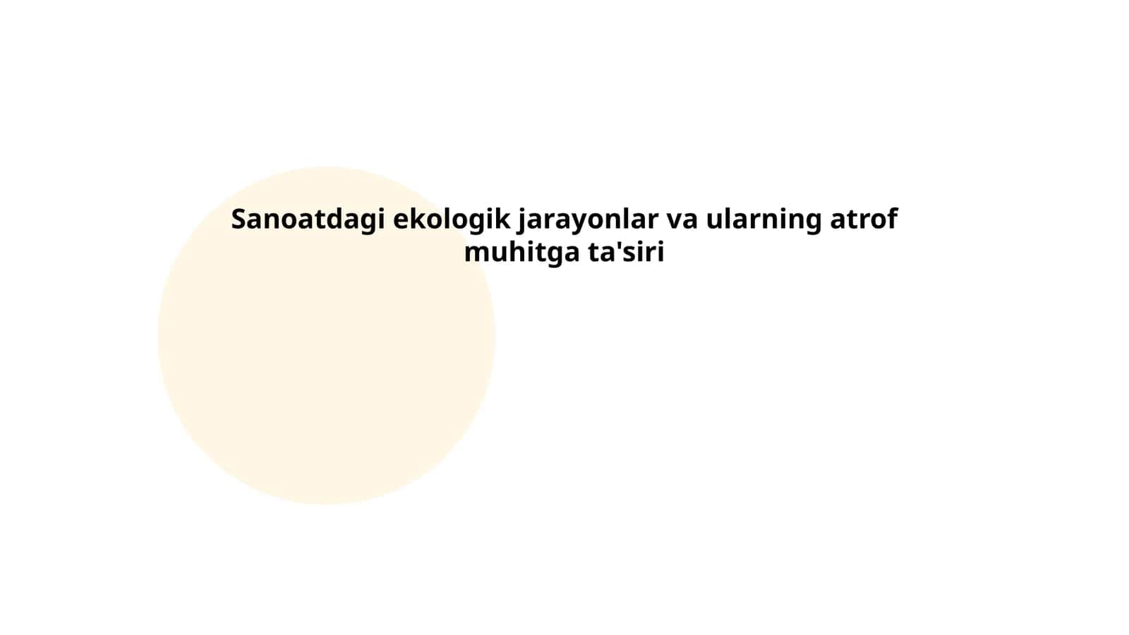 Havo ifloslanishi va sanoat 1