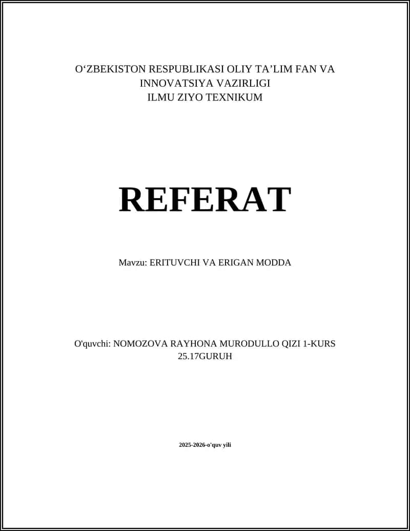 ERITUVCHI VA ERIGAN MODDA 1