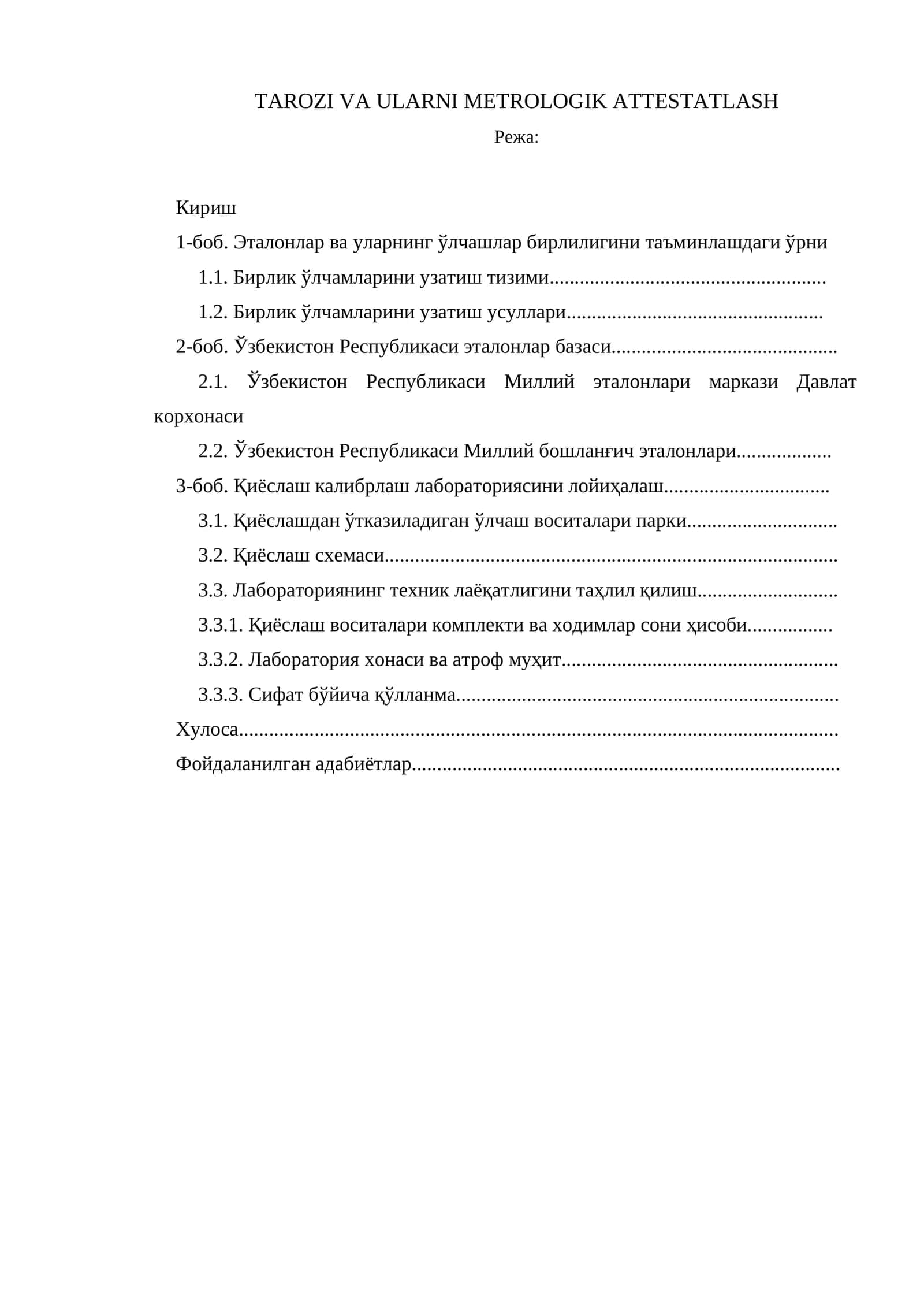 TAROZI VA ULARNI METROLOGIK ATTESTATLASH 1