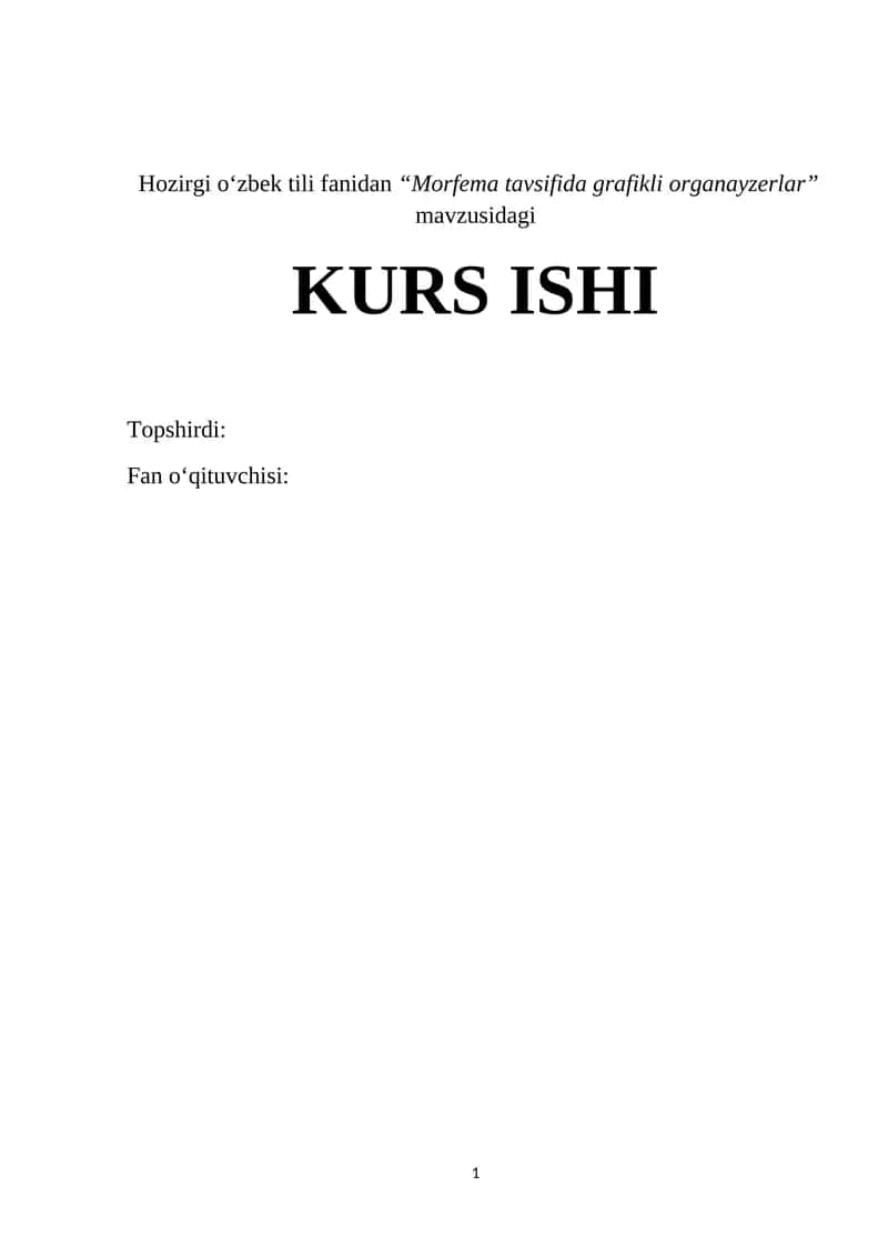 Morfema tavsifida grafikli organayzerlar 1