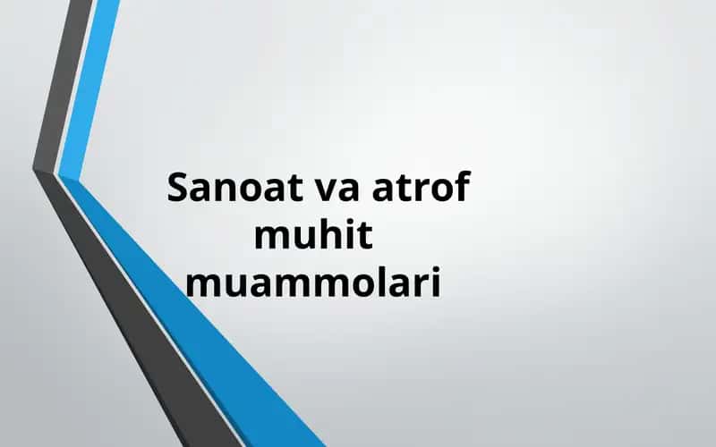 Sanoatvaatrofmuhitmuammolari 1