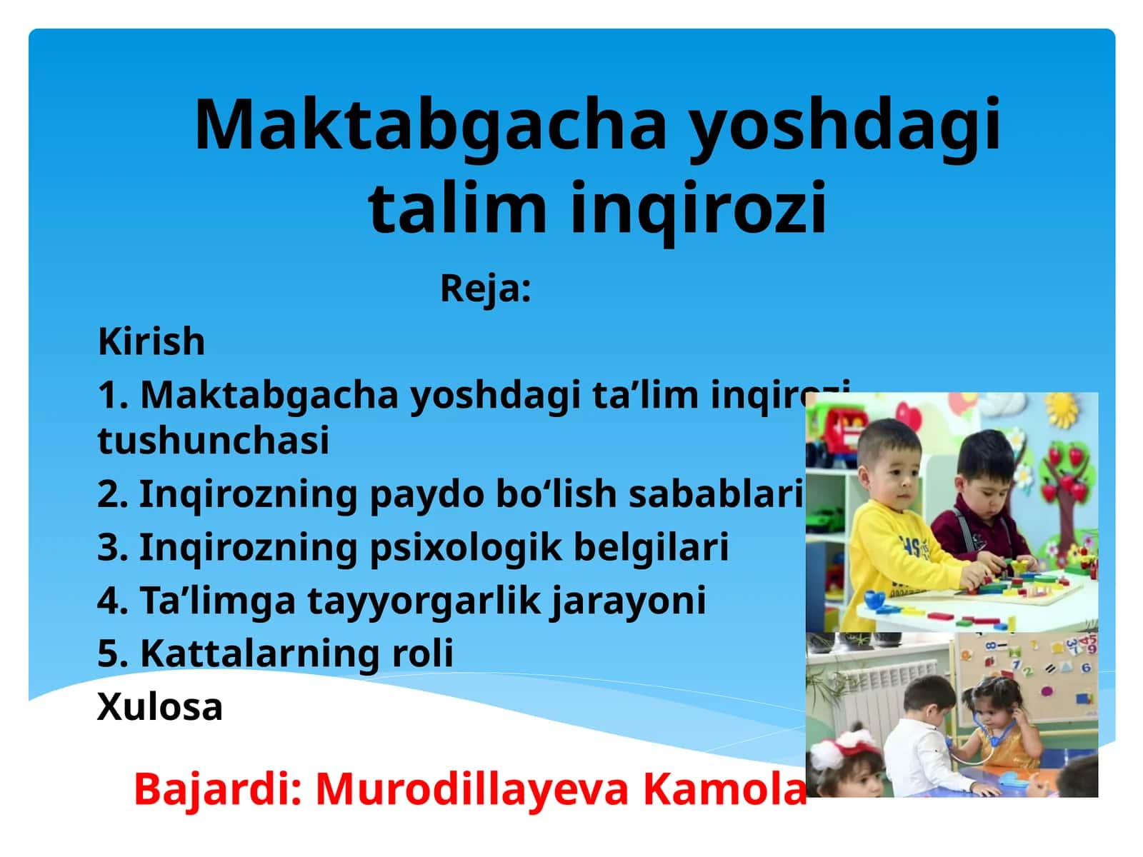 Maktabgacha yoshdagi talim inqirozi 1