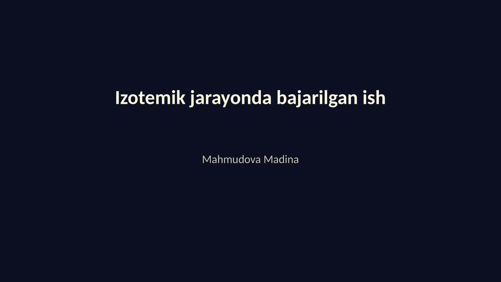 Izotemik jarayonda bajarilgan ish 1