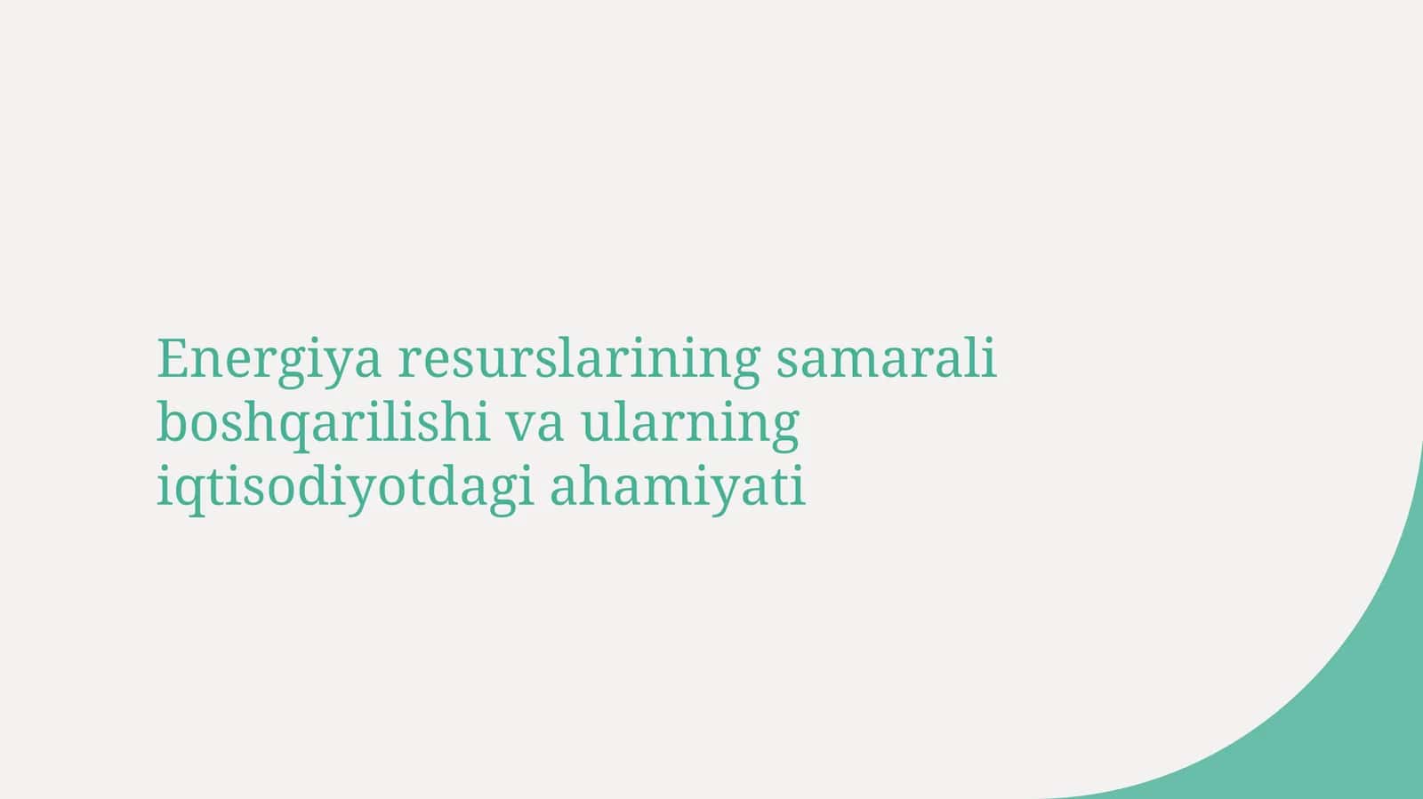 Energiya Resurslarini Boshqarish 1