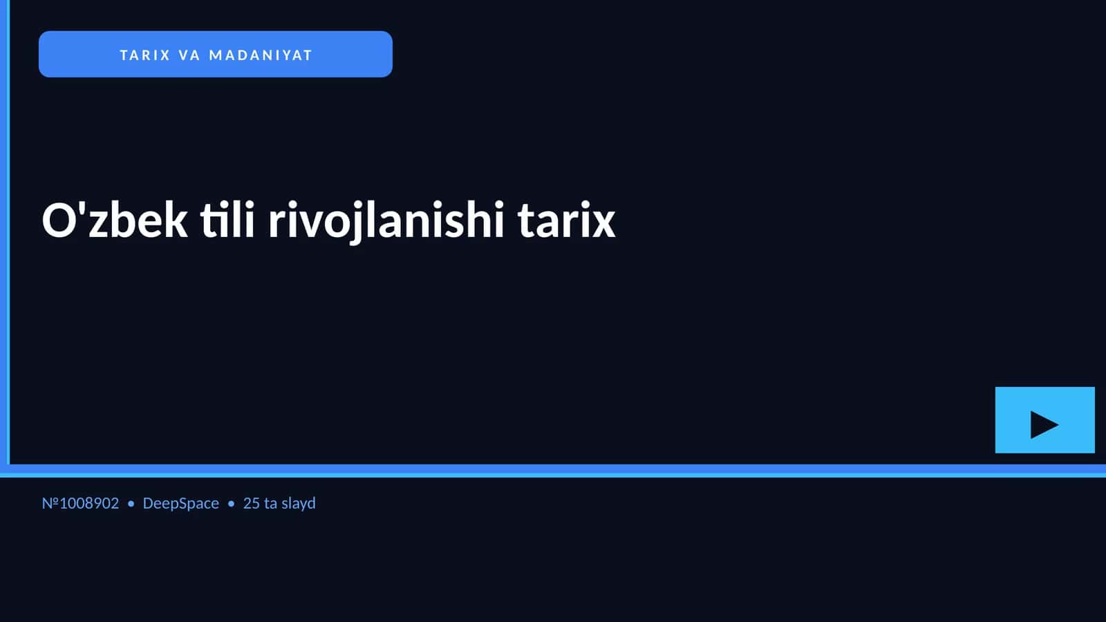 O'zbek tili rivojlanishi tarix 1