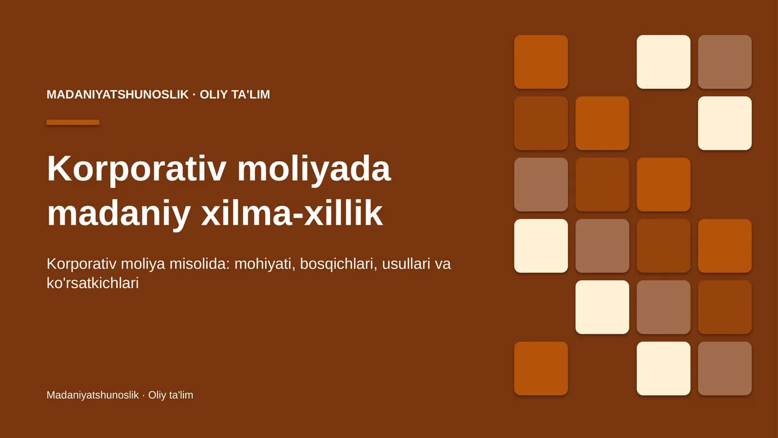 Korporativ moliyada madaniy xilma-xillik 1