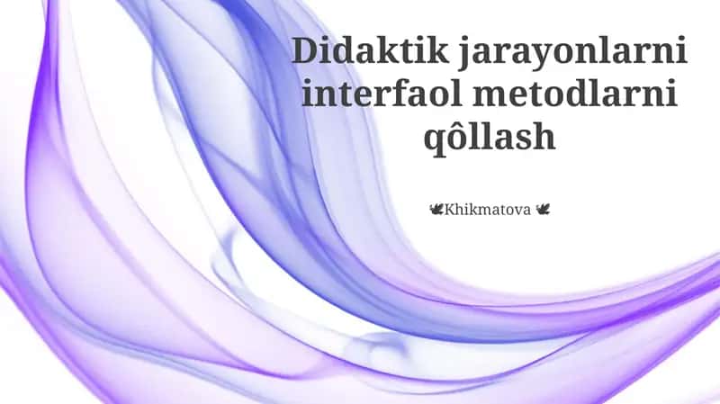 Interaktiv Usul Misollari 1