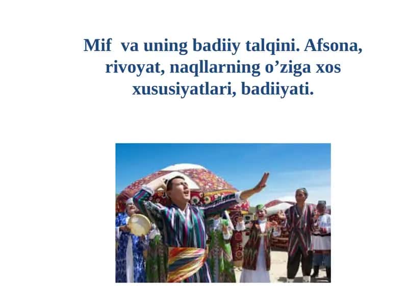 Mif vauning badiiy talqini 1