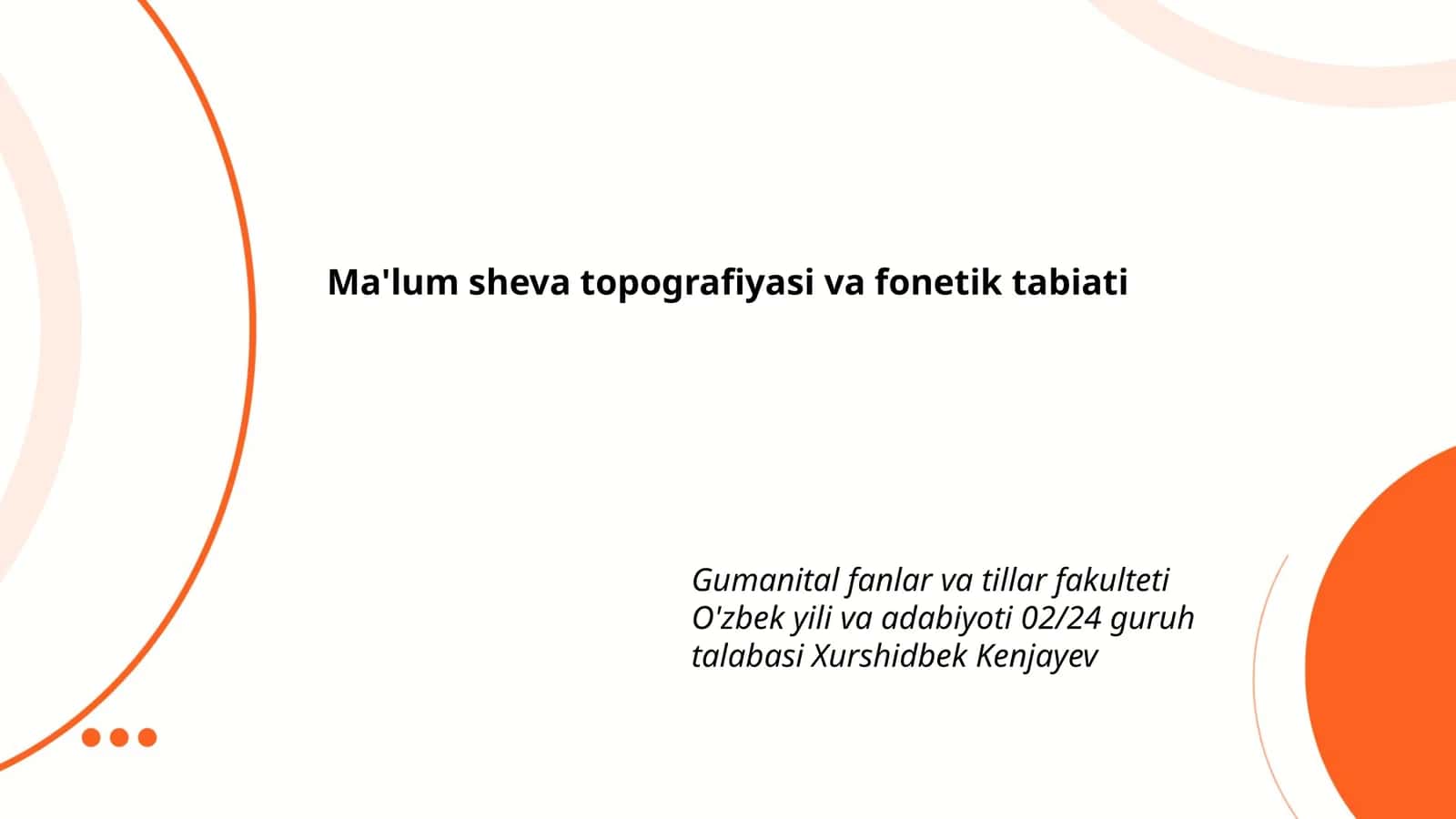Ma'lum sheva topografiyasi va fonetik tabiati 1
