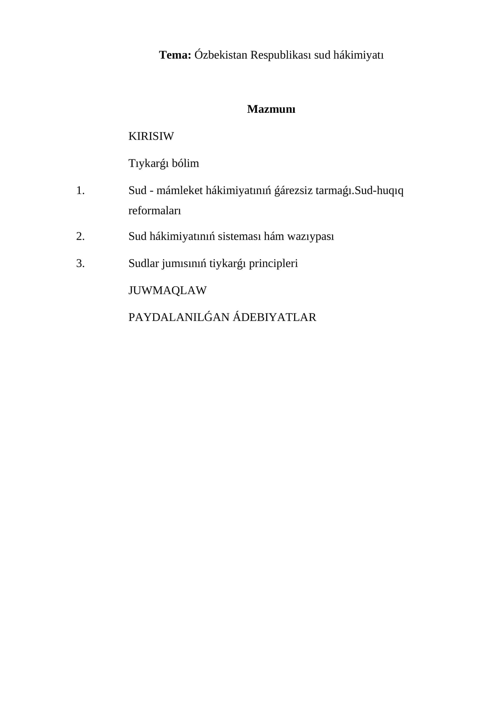 Ózbekistan Respublikası sud hákimiyatı 1