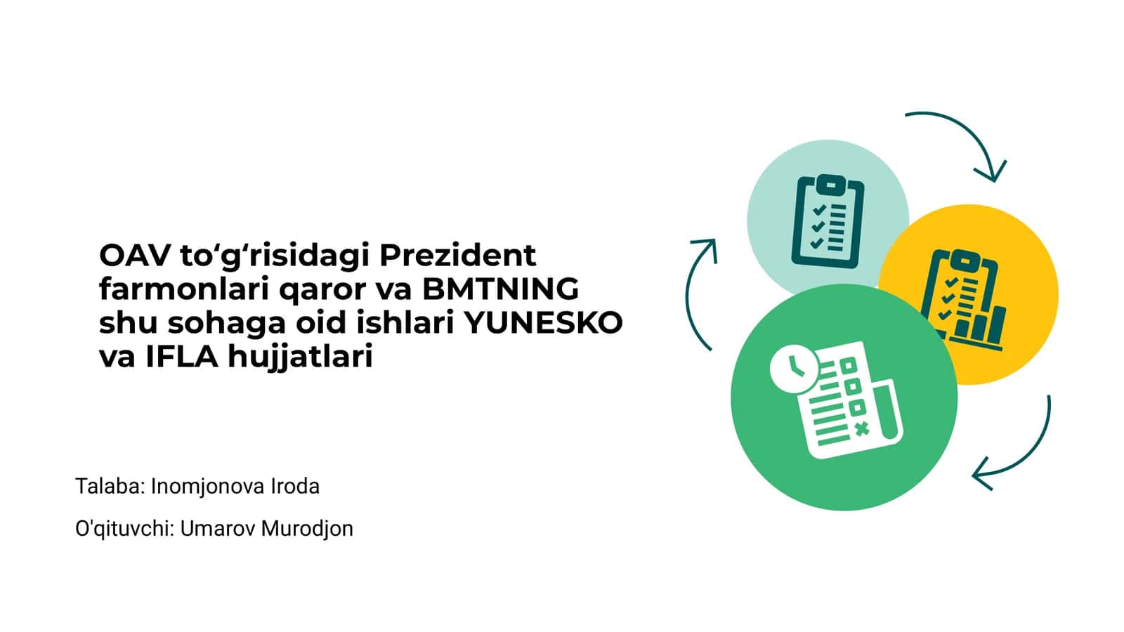 OAV toʻgʻrisidagi Prezident farmonlari 1