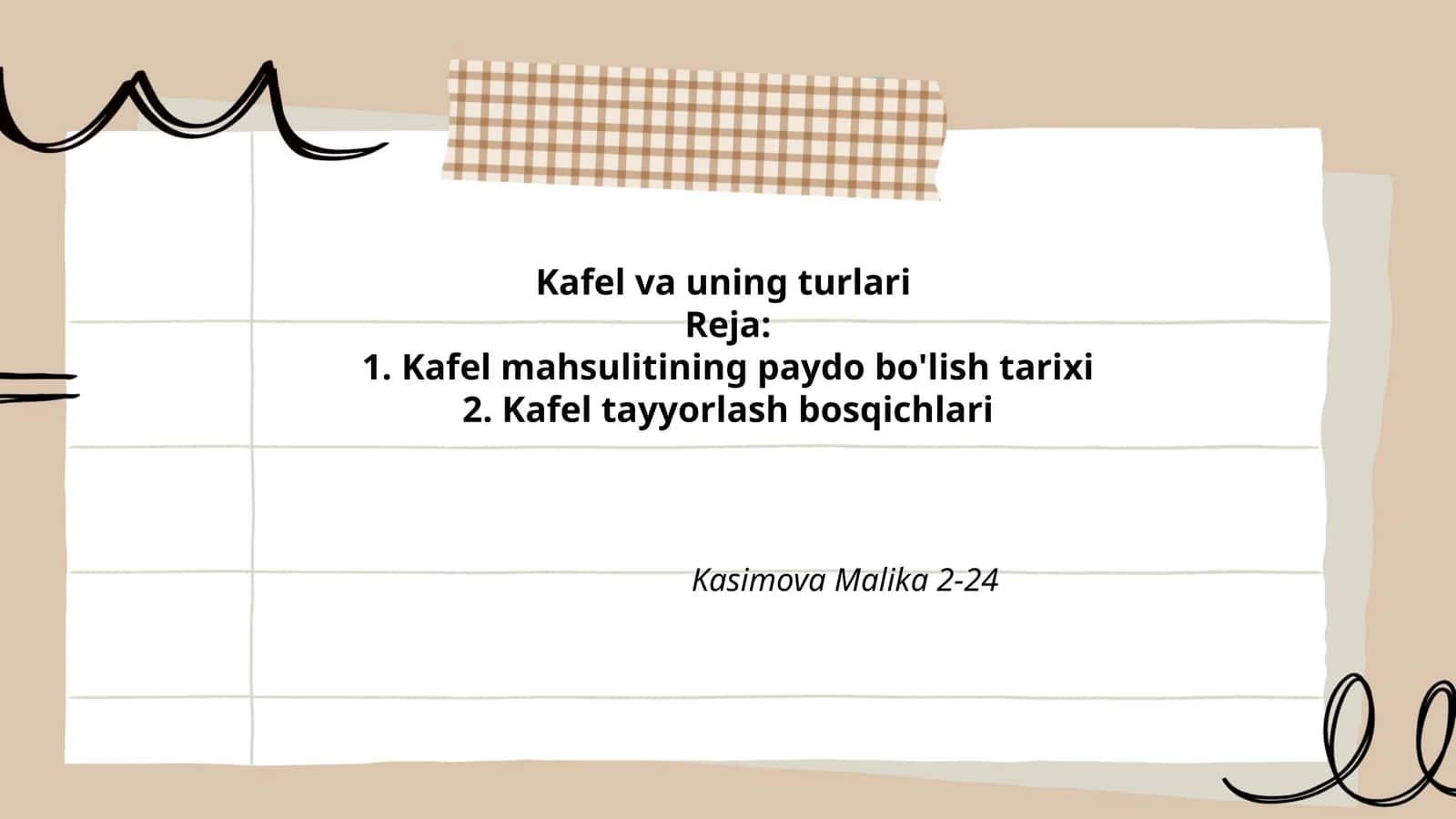 Kafel va uning turlari 1