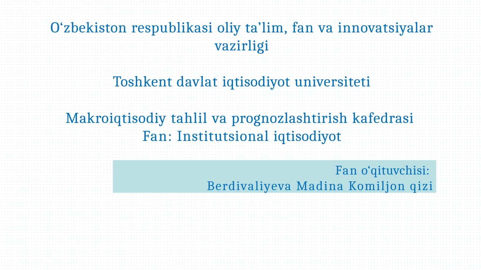 Rejavabozor institutlari 1