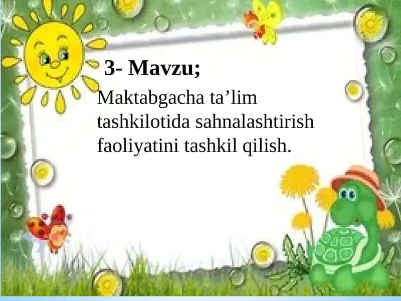 Maktabgacha ta'lim tashkilotida sahnalashtirish faoliyati 1