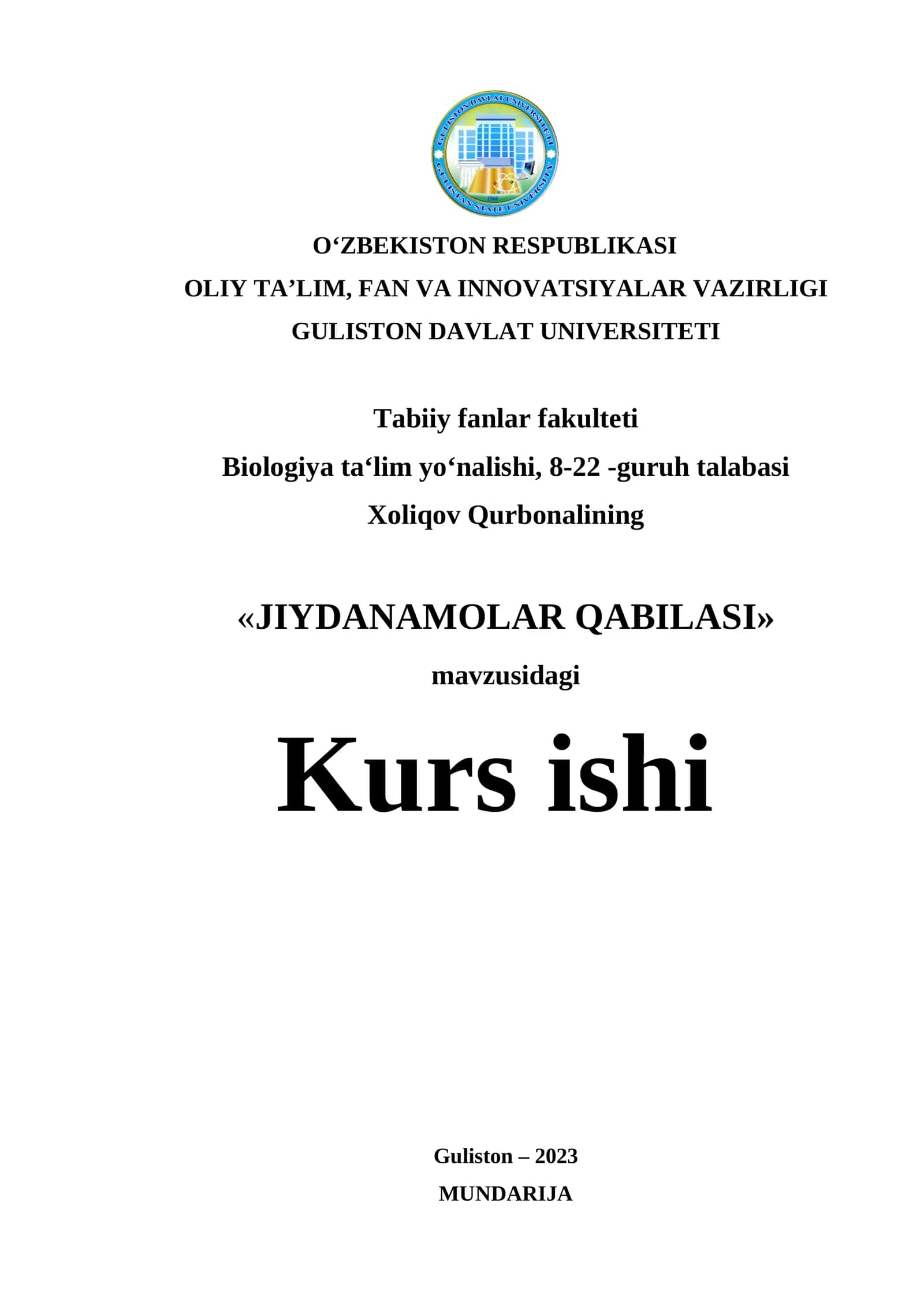 JIYDANAMOLAR QABILASI 1
