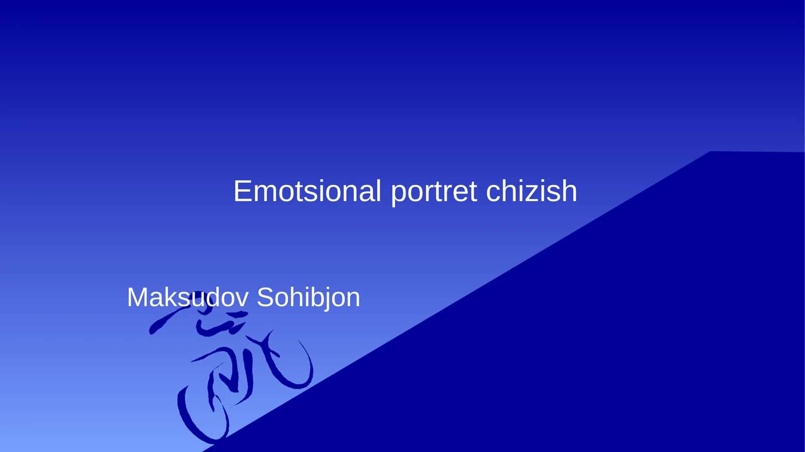 Emotsional portret chizish 1