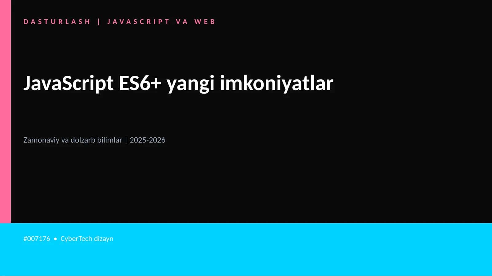DASTURLASH | JAVASCRIPT VA WEB 1