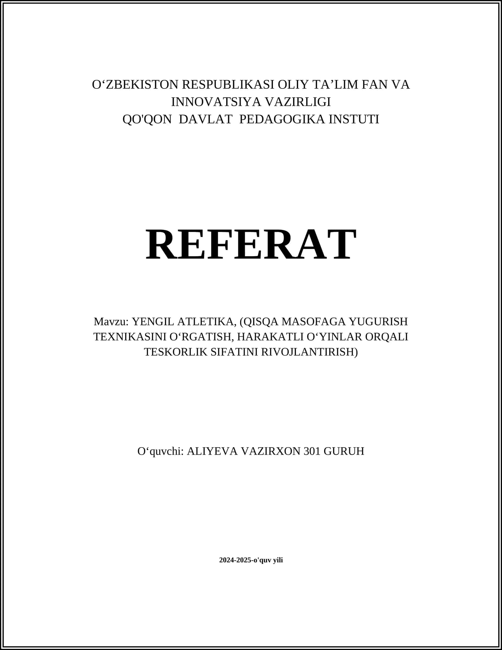 YENGIL ATLETIKA 1
