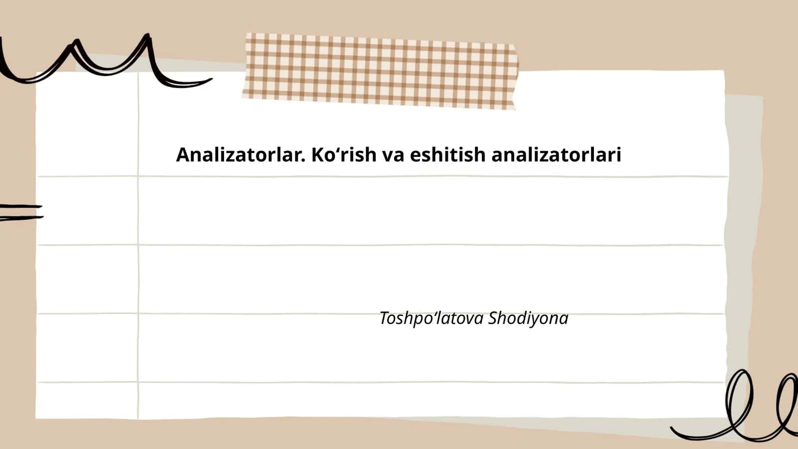 Koʻrish va eshitish analizatorlari 1