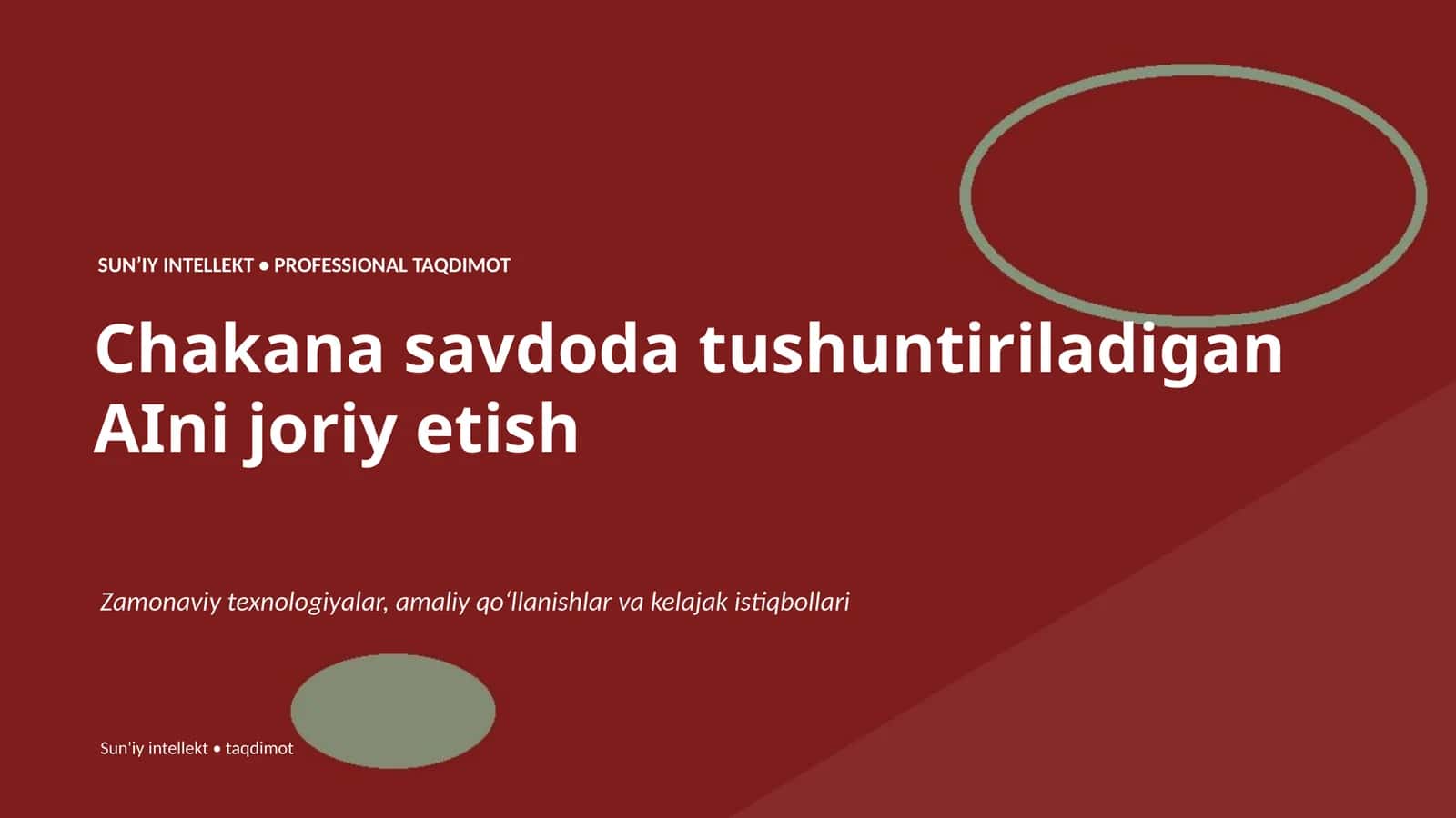 Chakana savdoda tushuntiriladigan AIni joriy etish 1