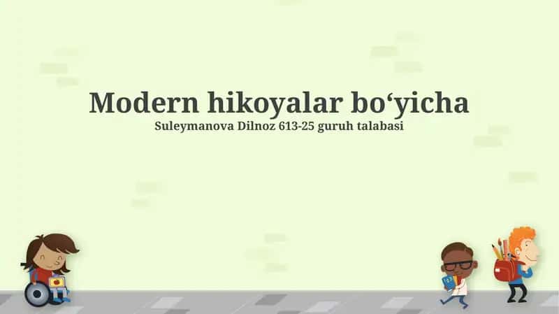 Zamonaviy hikoyalar boʻyicha 1