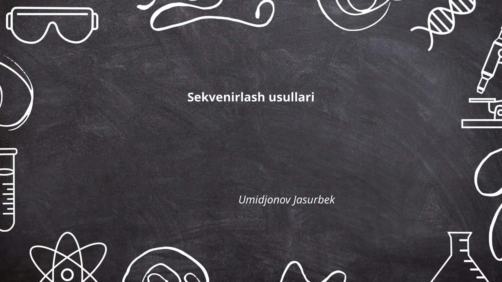 Sekvenirlash usullari 1