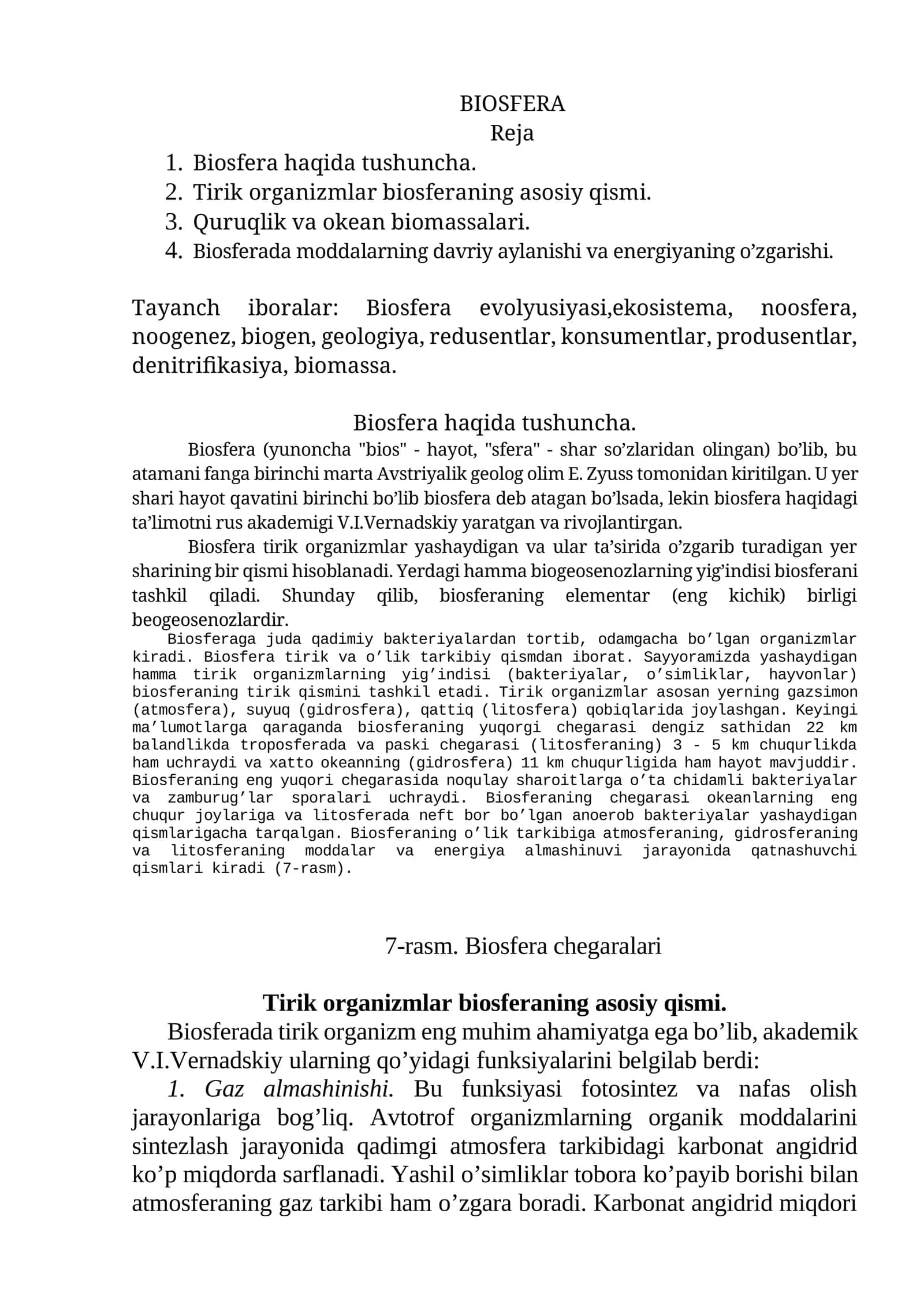 BIOSFERA 1